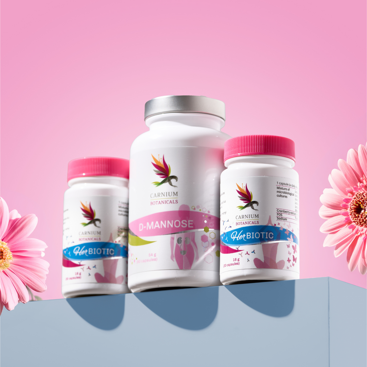 SOS przy zapaleniu pęcherza 2x Her Biotic + 1x D-mannoza GRATIS